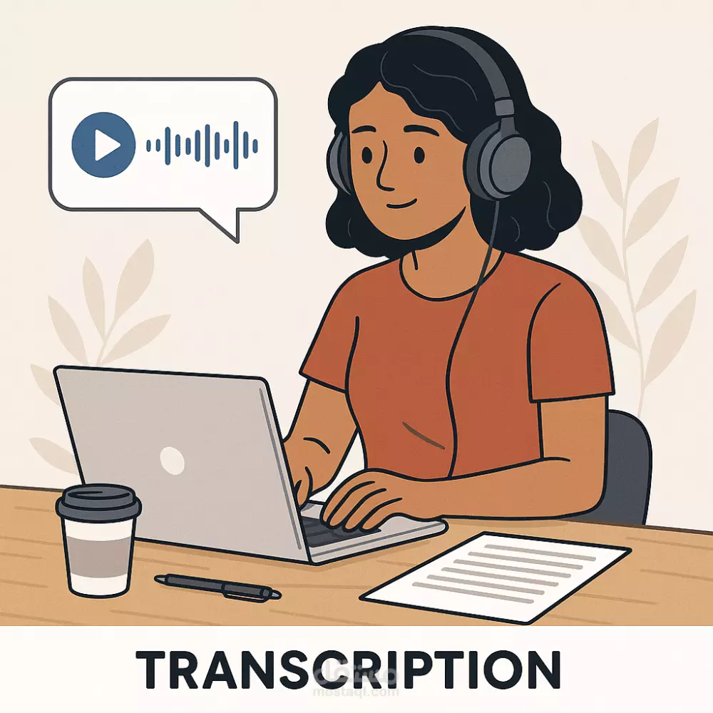 التفريغ الصوتي من فيديوهات الي النص المكتوب المنسق
