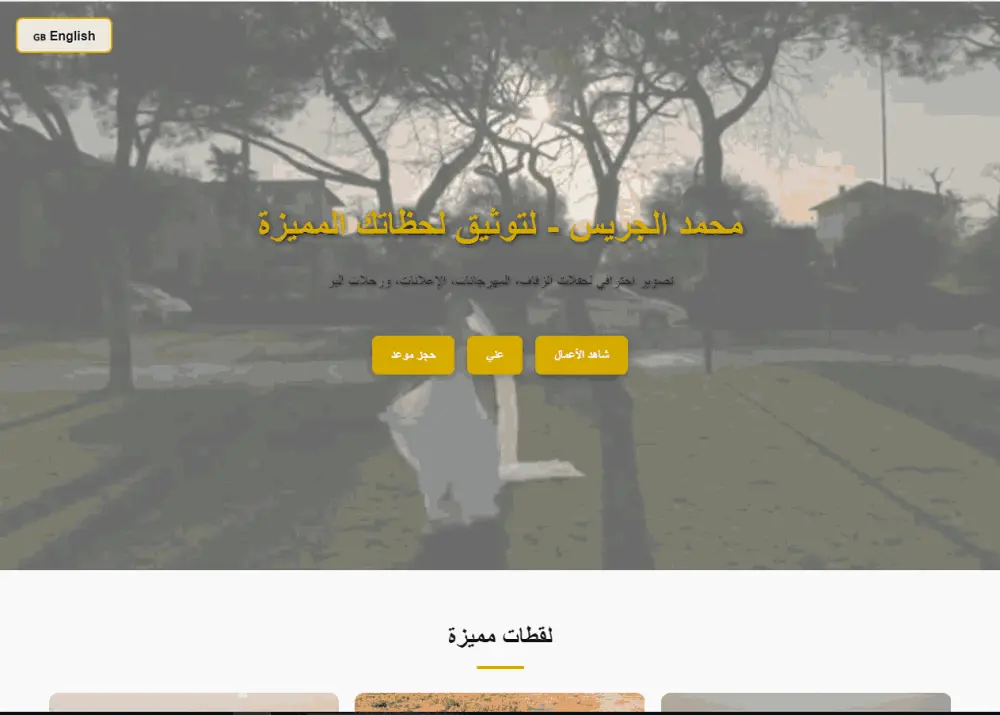 تصميم موقع تعريفي للشركات والاشخاص