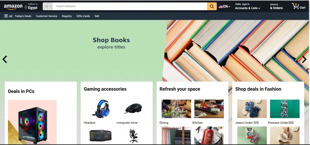 تصميم واجهة متجر إلكتروني احترافية ومتجاوبة