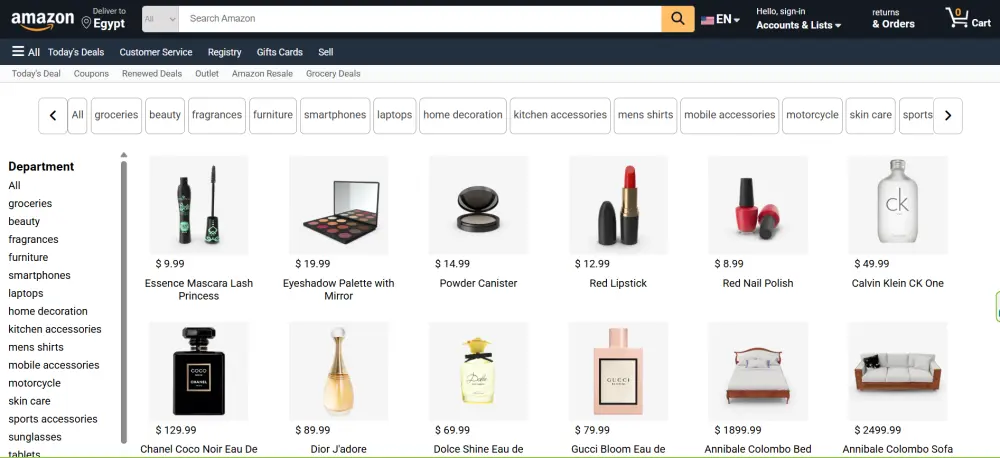 تصميم واجهة متجر إلكتروني احترافية ومتجاوبة