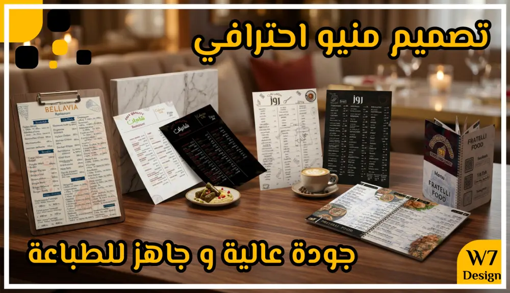 تصميم منيو احترافي بجودة عالية و جاهز للطباعة