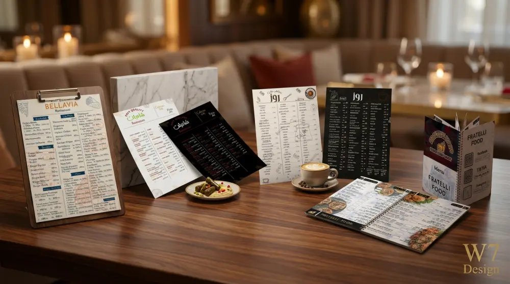 تصميم منيو احترافي بجودة عالية و جاهز للطباعة