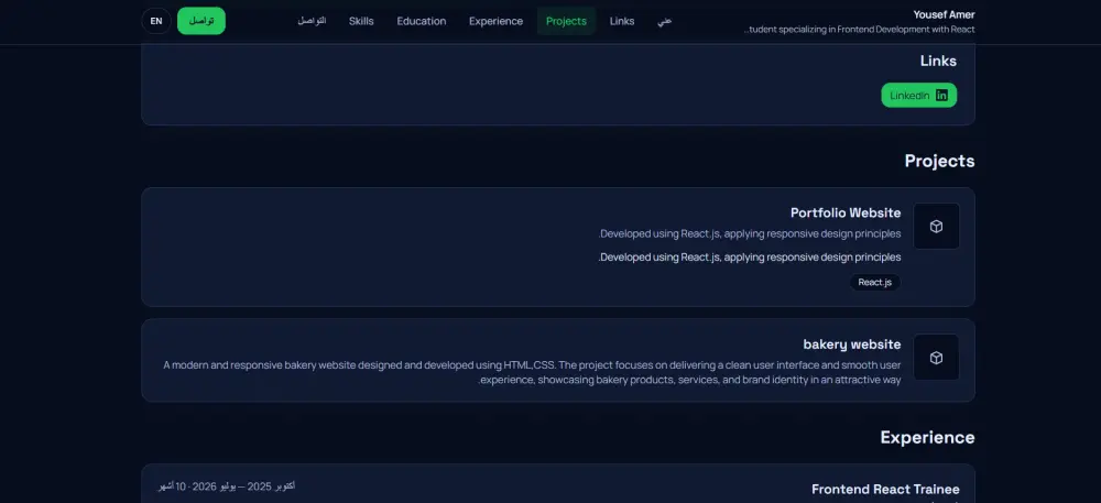 سأقوم بإنشاء موقع Frontend احترافي باستخدام React