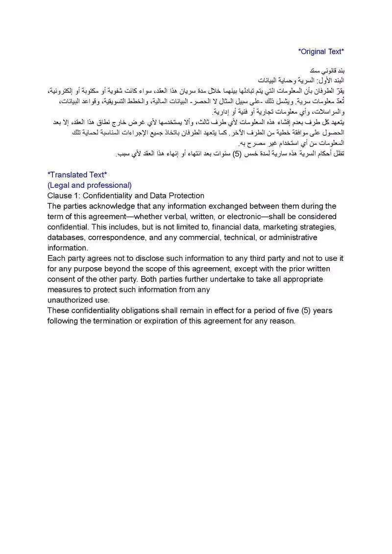 ترجمة إحترافية يدوية من العربية إلي الإنجليزية والعكس