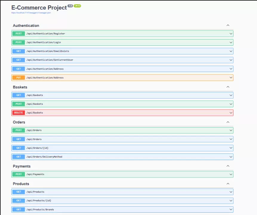 برمجه وتصميم full-featured e-commerce backend API