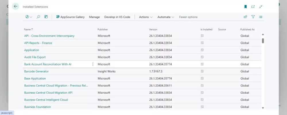 تخصيص وحل مشاكل Microsoft Dynamics 365 Business Central