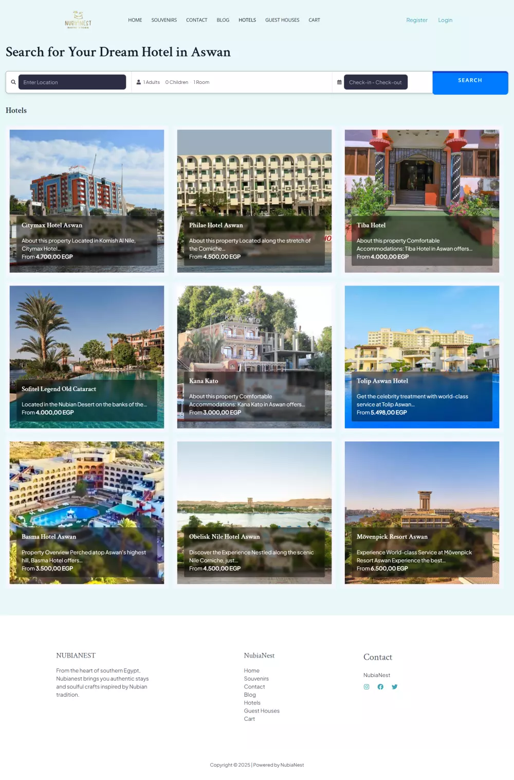 تصميم موقع سياحي احترافي بالوردبريس للترويج للوجهات والفنادق