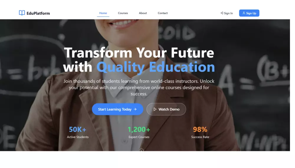 تصميم وتطوير منصة تعليمية احترافية شبيهة بـ Udemy وCourse
