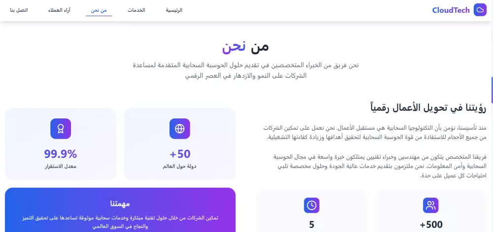 تصميم موقع خدمات حوسبية احترافي ومتجاوب لجذب العملاء