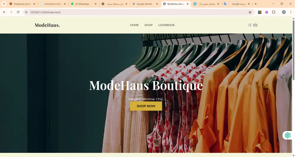 تصميم وتكويد صفحة هبوط (Landing Page) عصرية ومتجاوبة