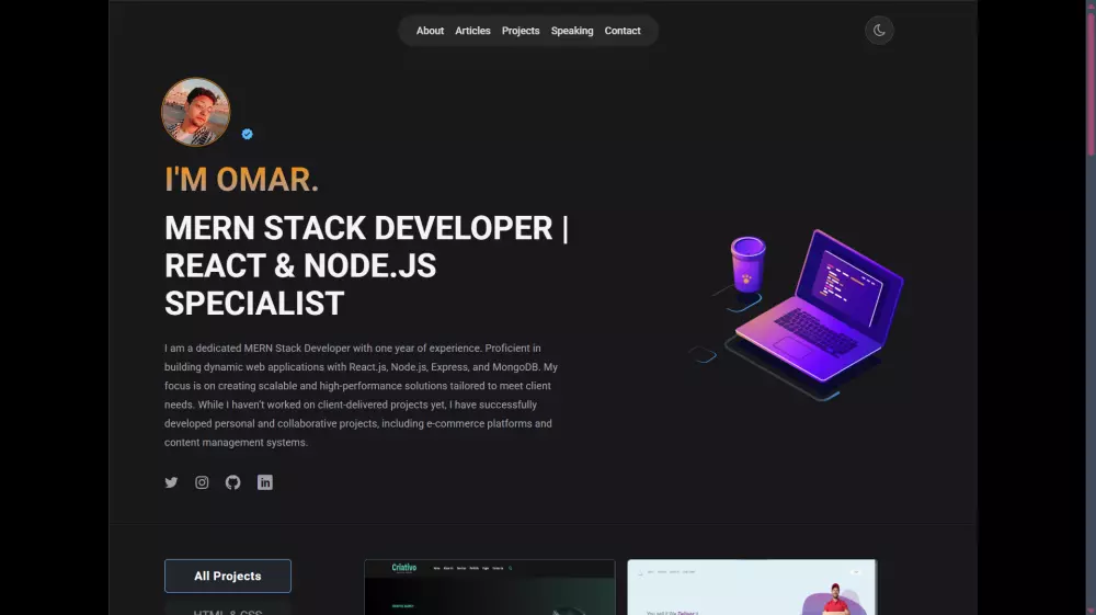 إنشاء موقع إلكتروني عصري ومميز بواجهة واحدة باستخدام React وTailwind CSS