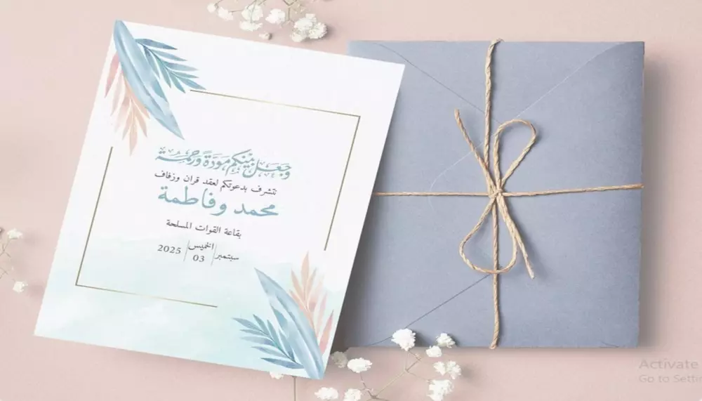 تصمم دعوة فرح مميزة ومن جملها كل الناس هتحتفظ بها