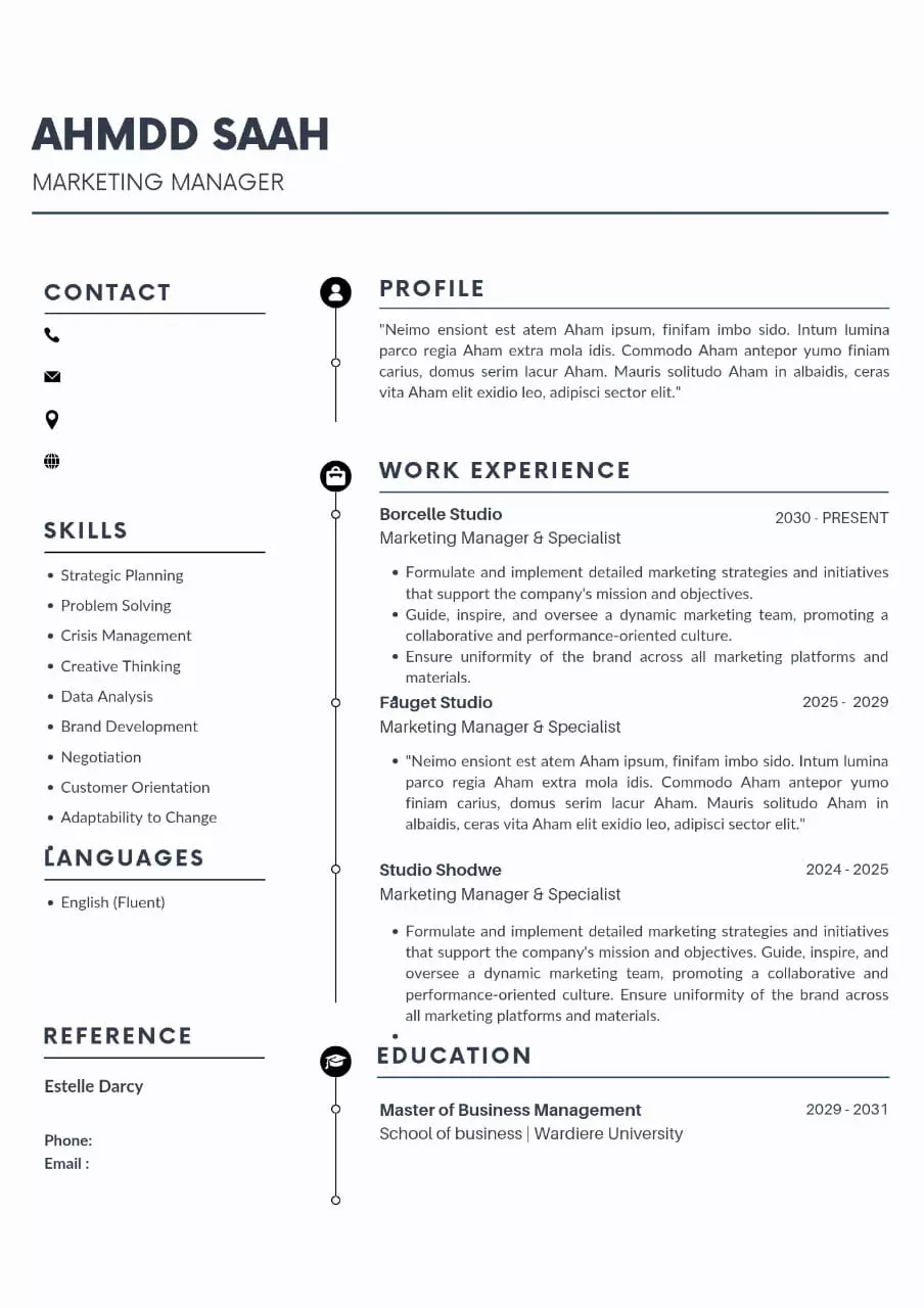 تصميم CV /Resume