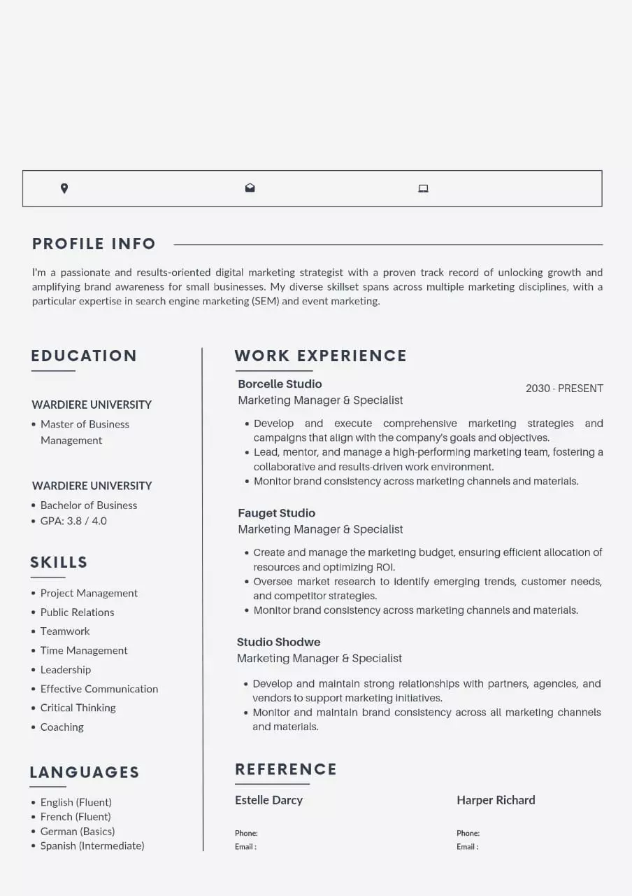 تصميم CV /Resume