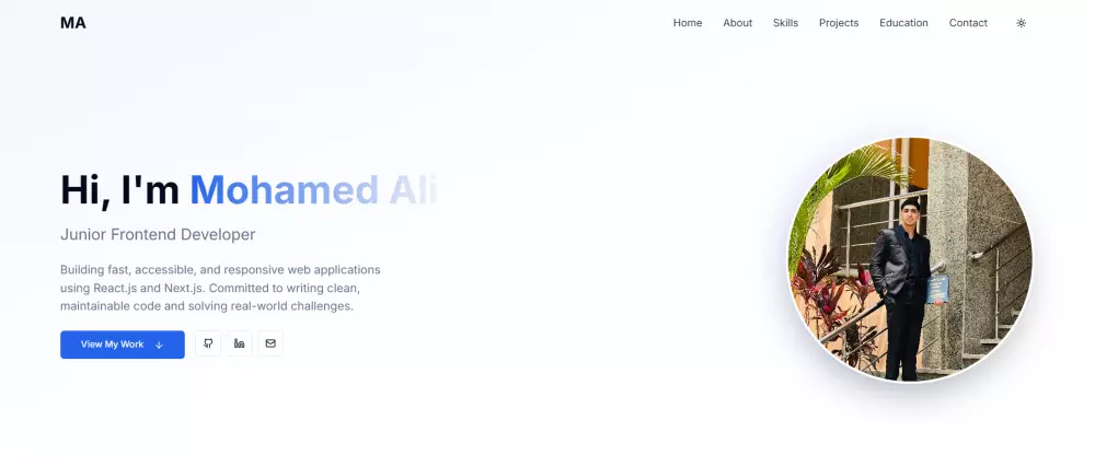 تطوير واجهات ويب احترافية (بروفايل شخصي، سيرة ذاتية، لوحة تحكم، أو تحويل تصميم جاهز) باستخدام React و Next.js