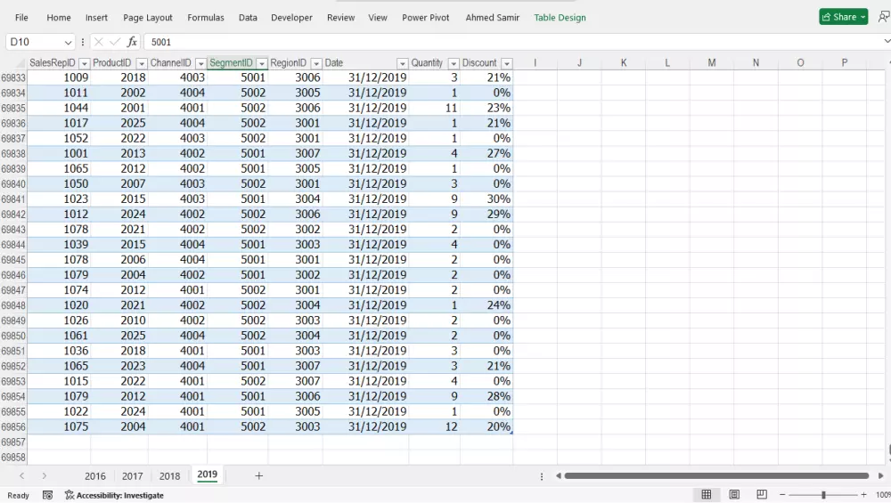 ادخال بيانات وعمل قولب Excel احترافية تتناسب مع عملك