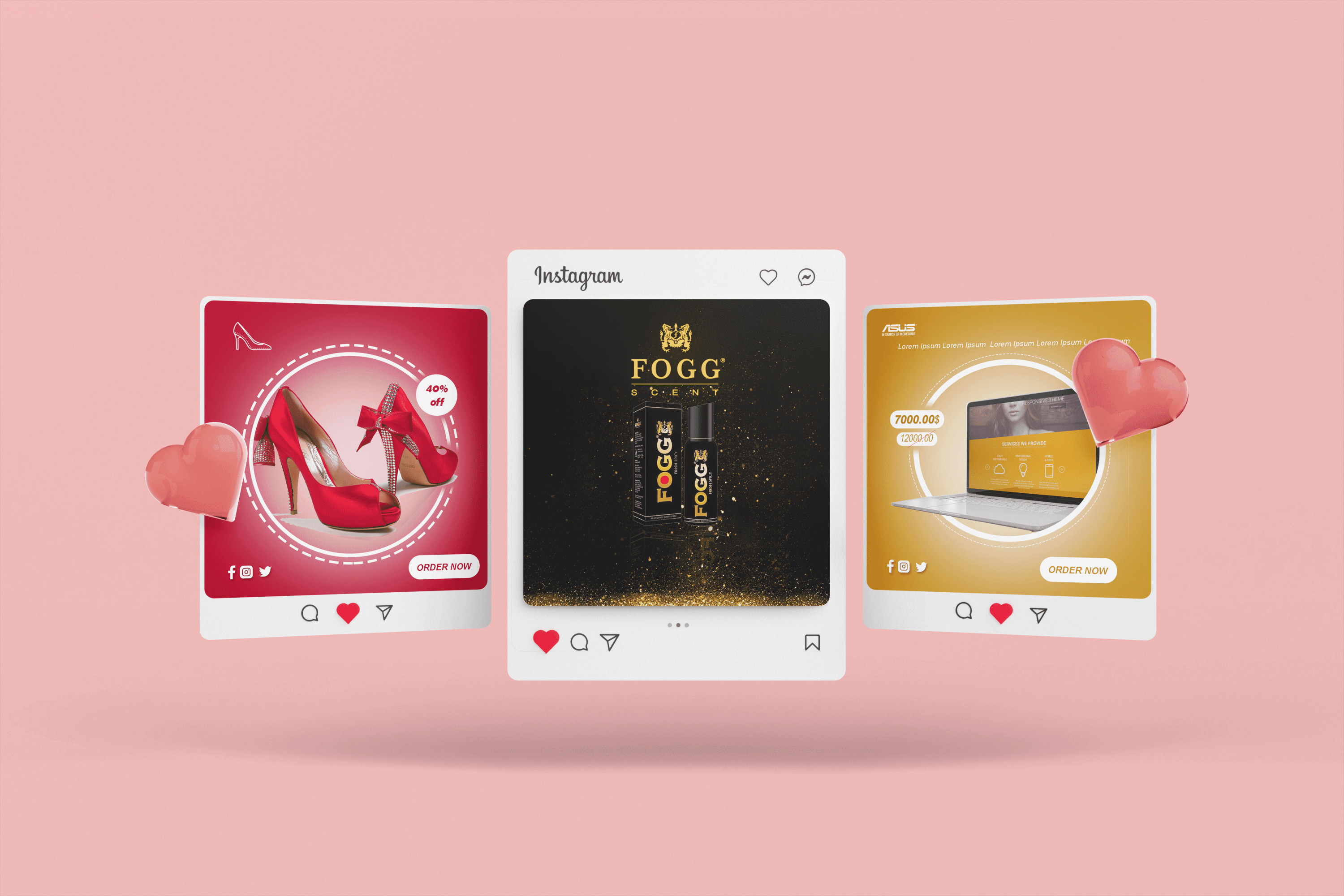 تصميم اعلانات سوشيل ميديا و بوسترات