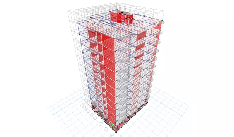 النمذجة على برنامج التحليل الإنشائي ETABS