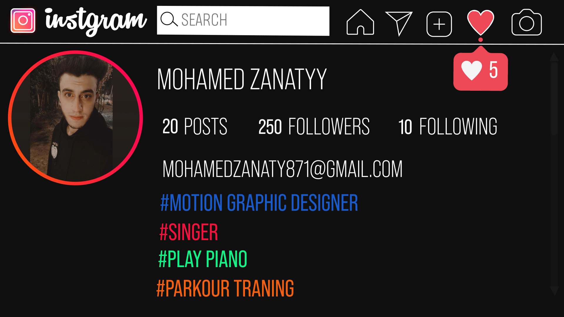 عمل صفحة الأتستجرام الخاصة بك علي شكل فيديو مدته دقيقة كاملة