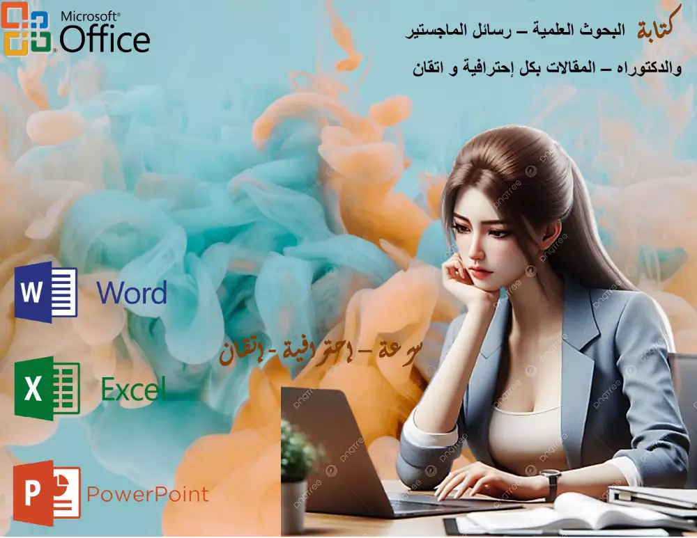 "خدمة احترافية للمساعدة في إنجاز الأبحاث العلمية والأكاديمية والعروض التقديمية باستخدام برامج Microsoft Word وExcel وPowerPoint، بأسلوب دقيق ومنهجي يجمع بين جمع المصادر وتنظيم المحتوى وفقاً للمعايير الأكاديمية المطلوبة."