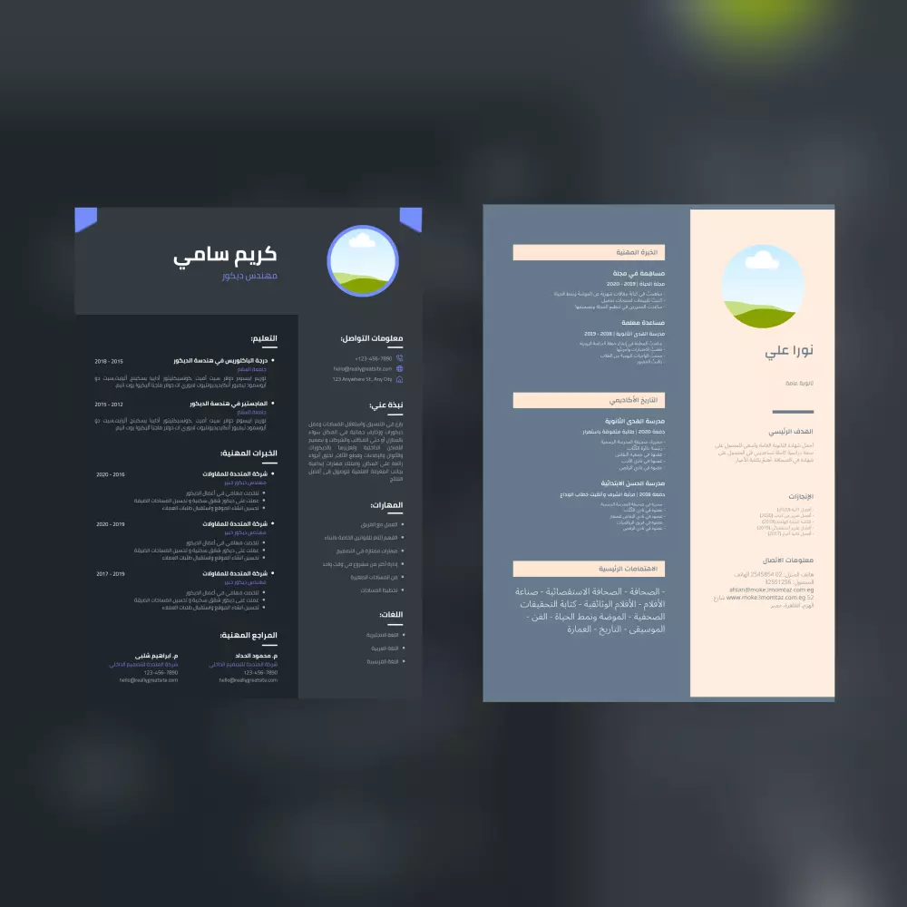 تصميم سيره ذاتيه