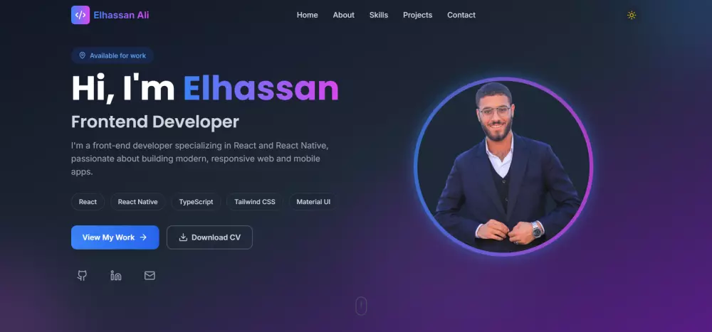 إنشاء موقع شخصي (Portfolio) احترافي .