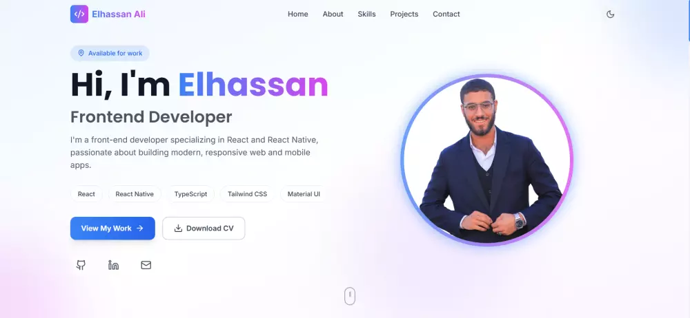 إنشاء موقع شخصي (Portfolio) احترافي .