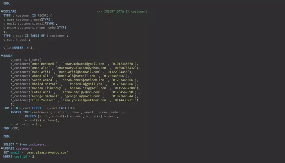 سأقوم بتطوير أو تحسين استعلامات وقواعد بيانات Oracle باستخدام SQL و PL/SQL