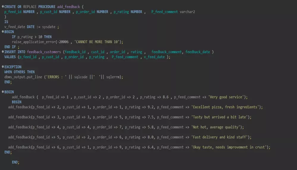 سأقوم بتطوير أو تحسين استعلامات وقواعد بيانات Oracle باستخدام SQL و PL/SQL