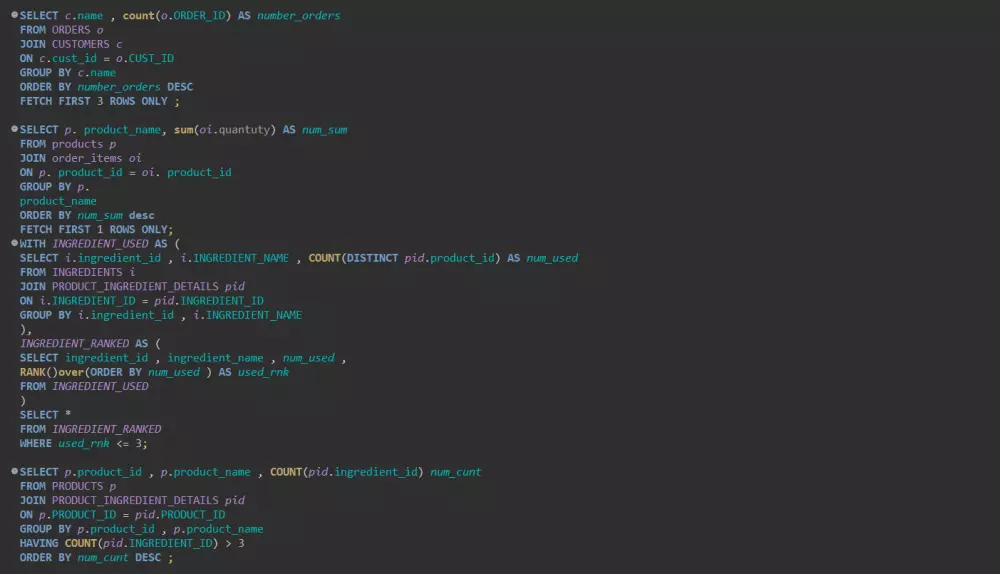 سأقوم بتطوير أو تحسين استعلامات وقواعد بيانات Oracle باستخدام SQL و PL/SQL