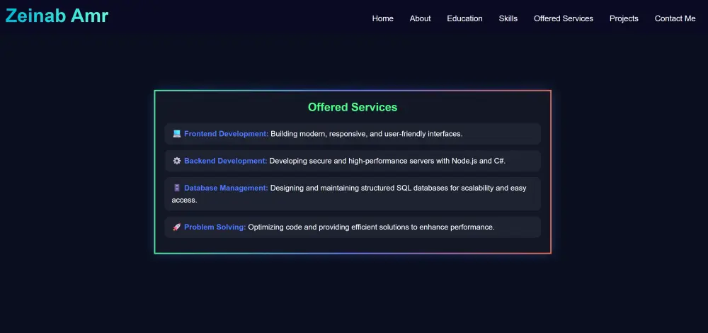 تصميم وتطوير بورتفوليو شخصي احترافي