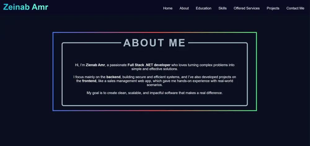 تصميم وتطوير بورتفوليو شخصي احترافي