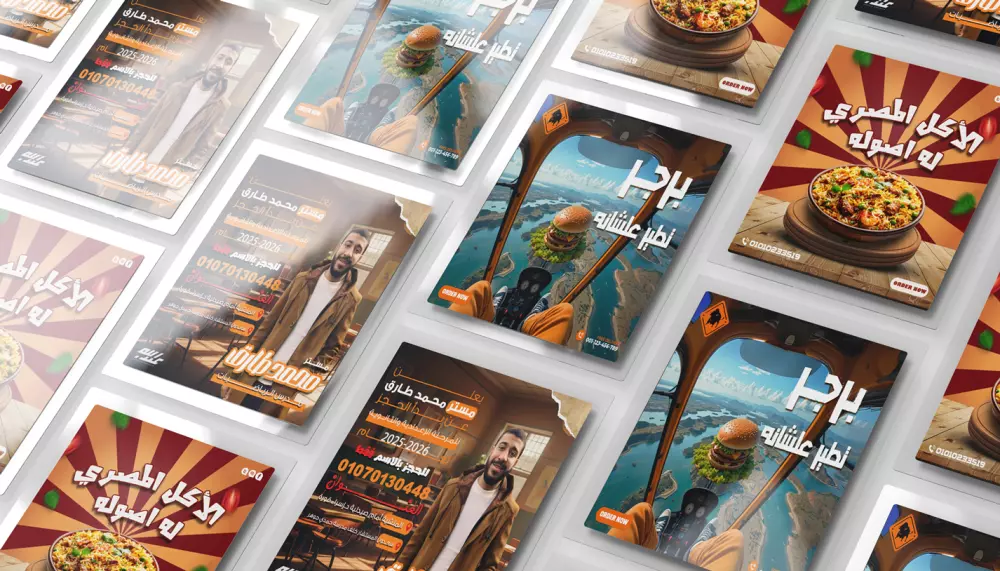 تصميم  3 منشورات سوشيال ميديا احترافية متوافقة مع هوية مشروعك