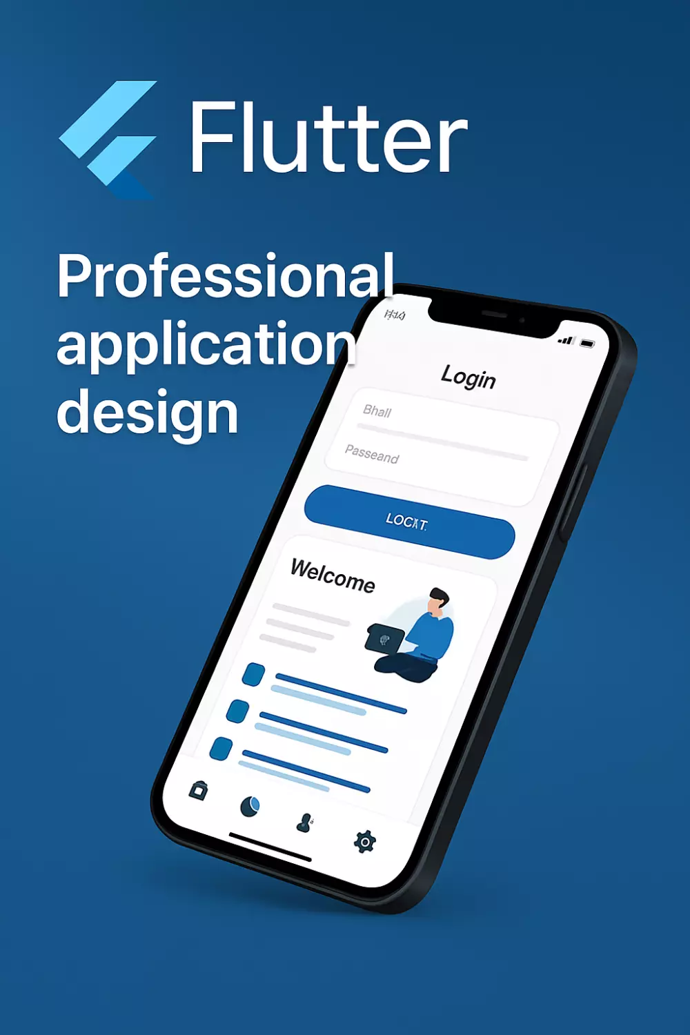 تصميم واجهات تطبيقات احترافية باستخدام Flutter (7 صفحات)