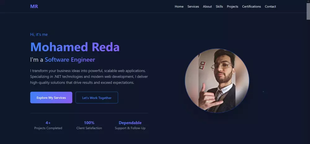 تصميم بورتفوليو احترافي