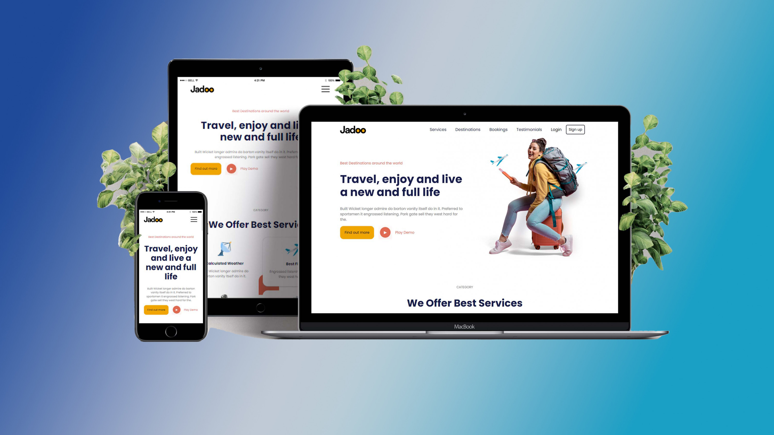 إنشاء موقع ويب متكامل ومتجاوب