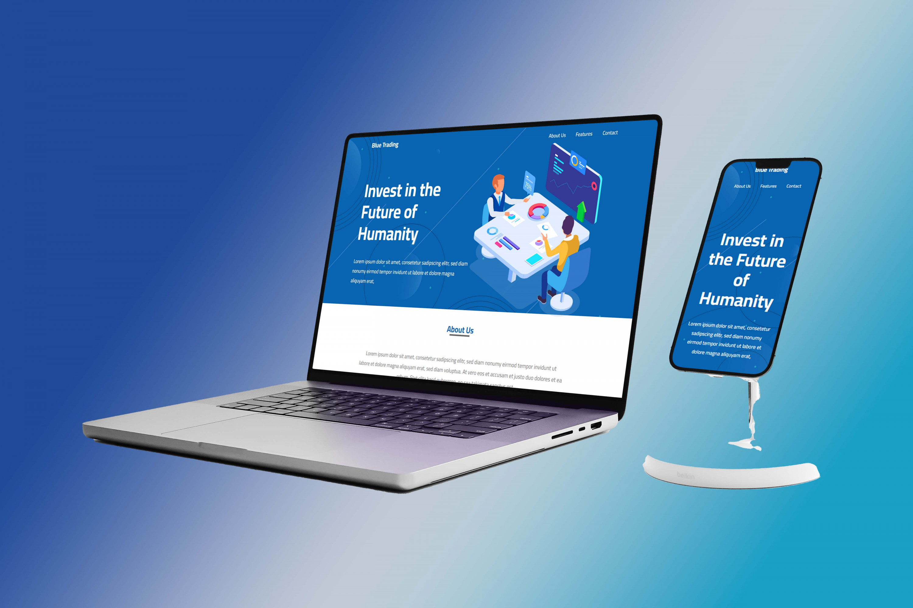 إنشاء موقع ويب متكامل ومتجاوب