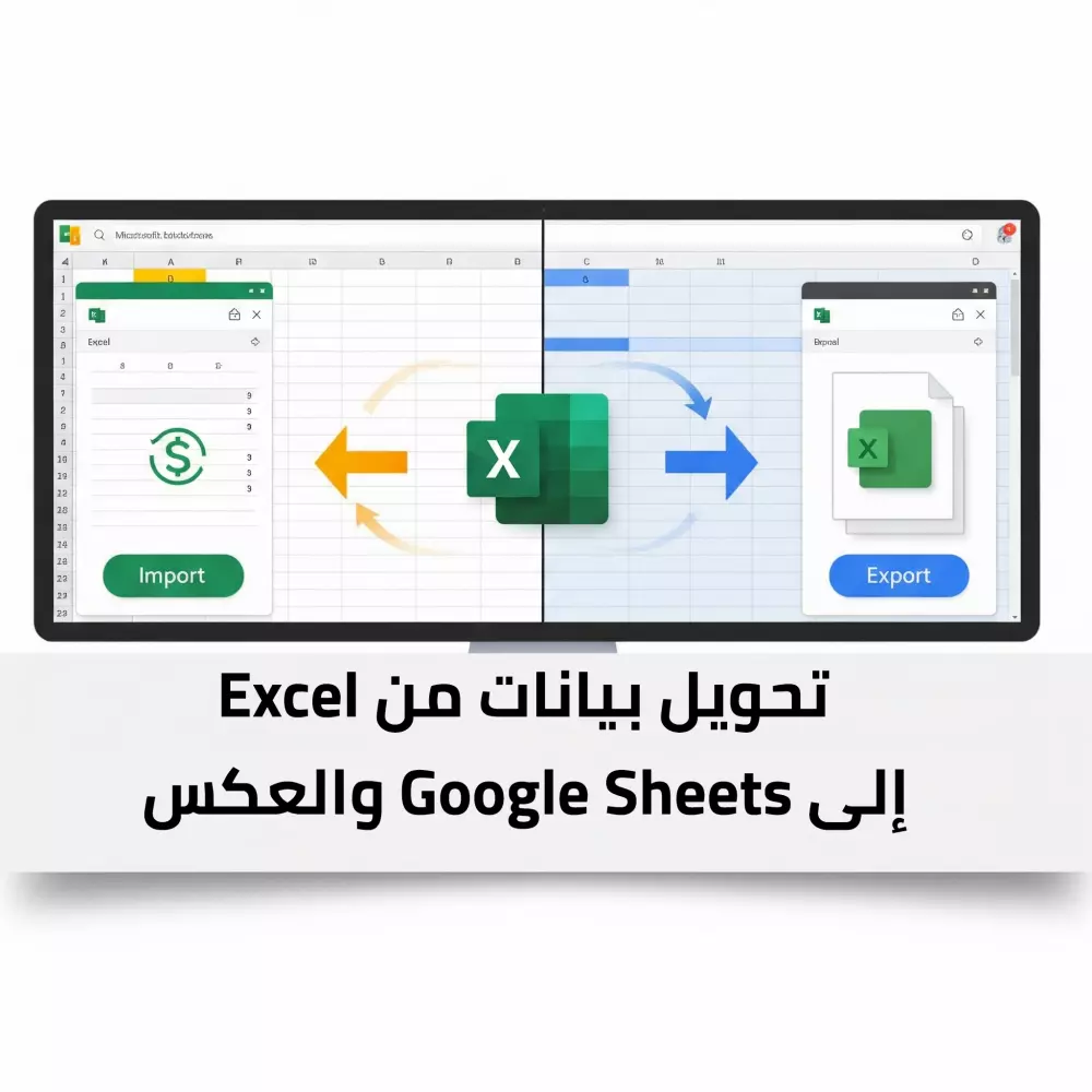 تحويل بيانات من Excel إلى Google Sheets والعكس
