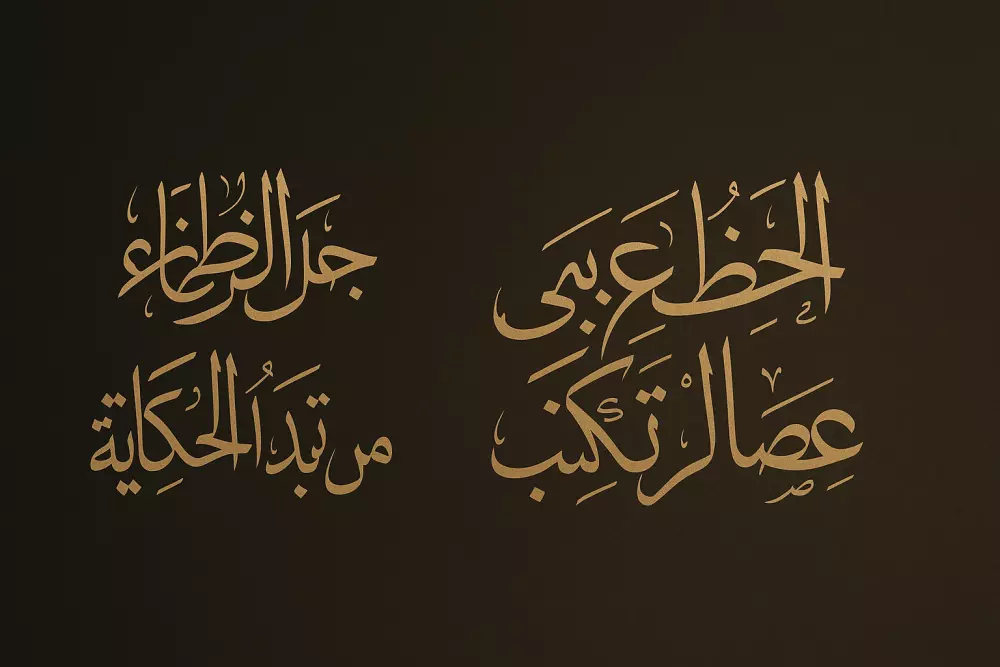 كتابة المخطوطات والأسماء بالخط العربي