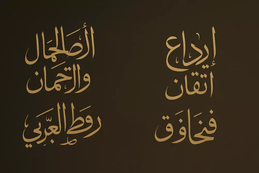 كتابة المخطوطات والأسماء بالخط العربي
