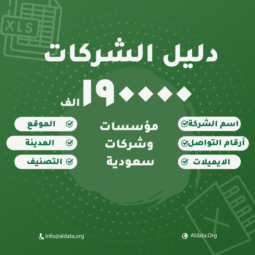 بيانات و ايميلات وارقام وحسابات شركات