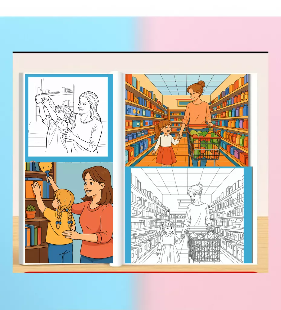 تصميم كتب تلوين للأطفال