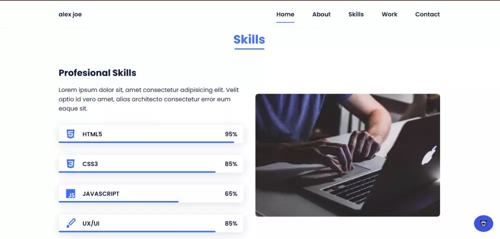 برمجة موقع شخصي(portflio) بالكامل بشكل احترفي وقابل للتعديل