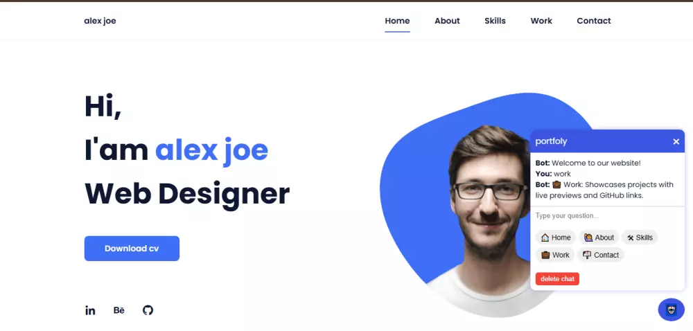 برمجة موقع شخصي(portflio) بالكامل بشكل احترفي وقابل للتعديل