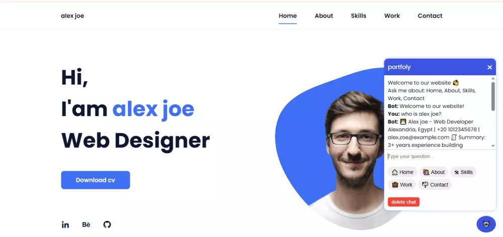 برمجة موقع شخصي(portflio) بالكامل بشكل احترفي وقابل للتعديل