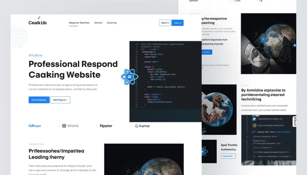 إنشاء موقع Landing Page احترافي ومتجاوب باستخدام HTML / CSS / React