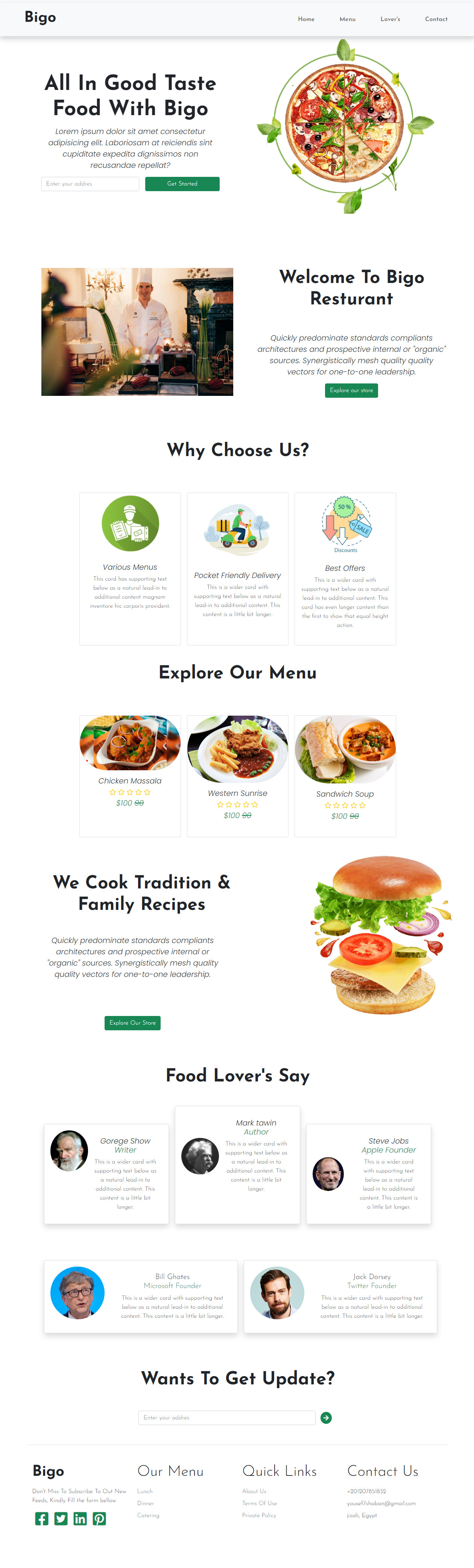 انشاء صفحة هبوط للمواقع باستخدام html, css, javascript, bootstrap