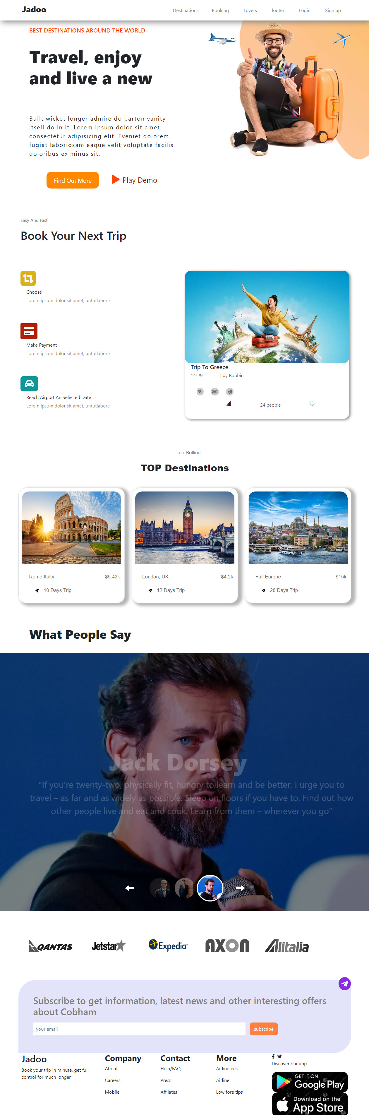 انشاء صفحة هبوط للمواقع باستخدام html, css, javascript, bootstrap