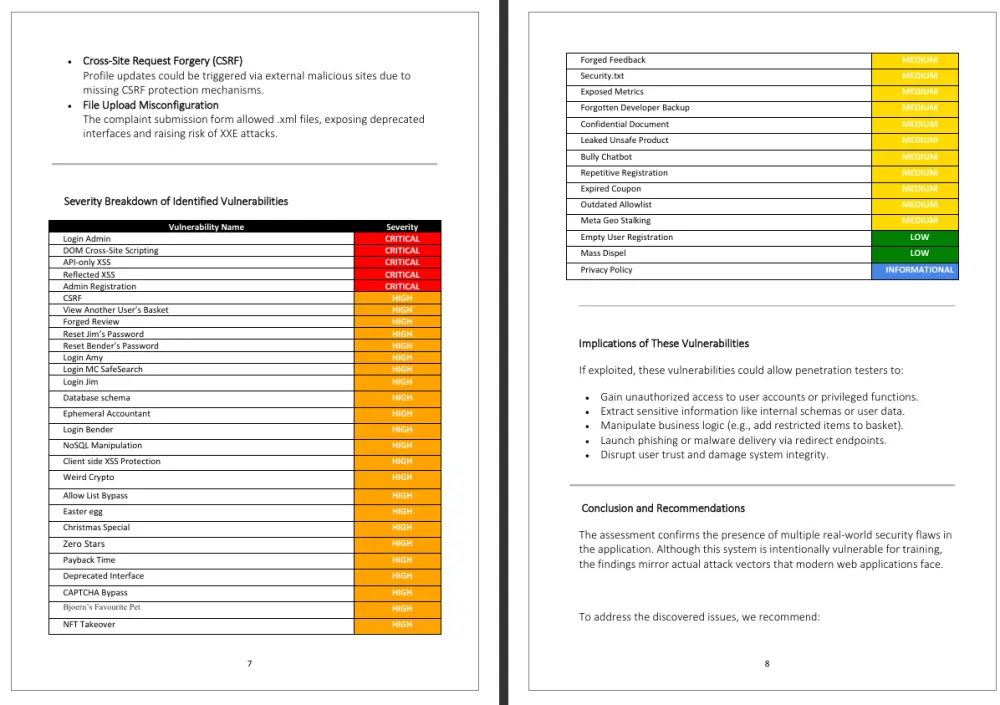 اختبار اختراق لتطبيقات الويب وتقديم ريبورت مفصل بالثغرات الموجودة