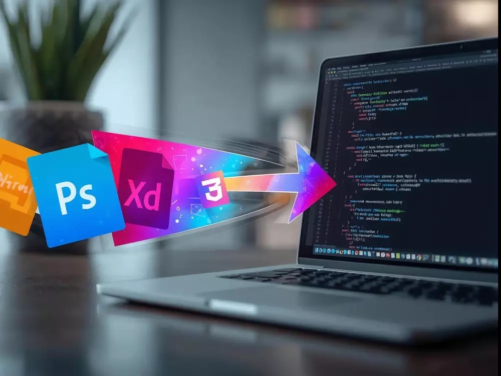 تحويل تصميم PSDأوFigma أوXDإلى موقع متجاوب HTML, CSS , JS